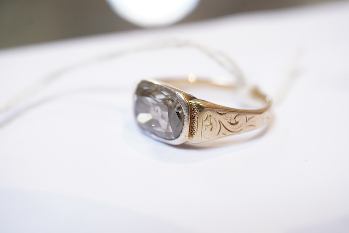 A rare Georgian/early Victorian diamond ring, first half 19th century